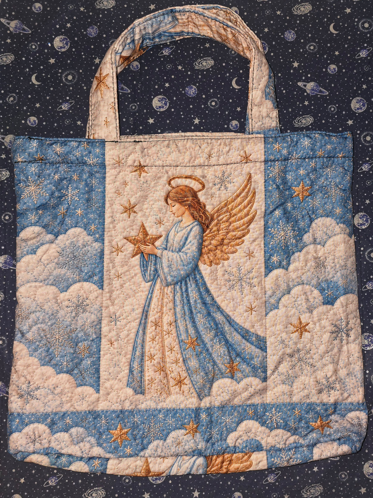 Quilted Tote Bag Angel