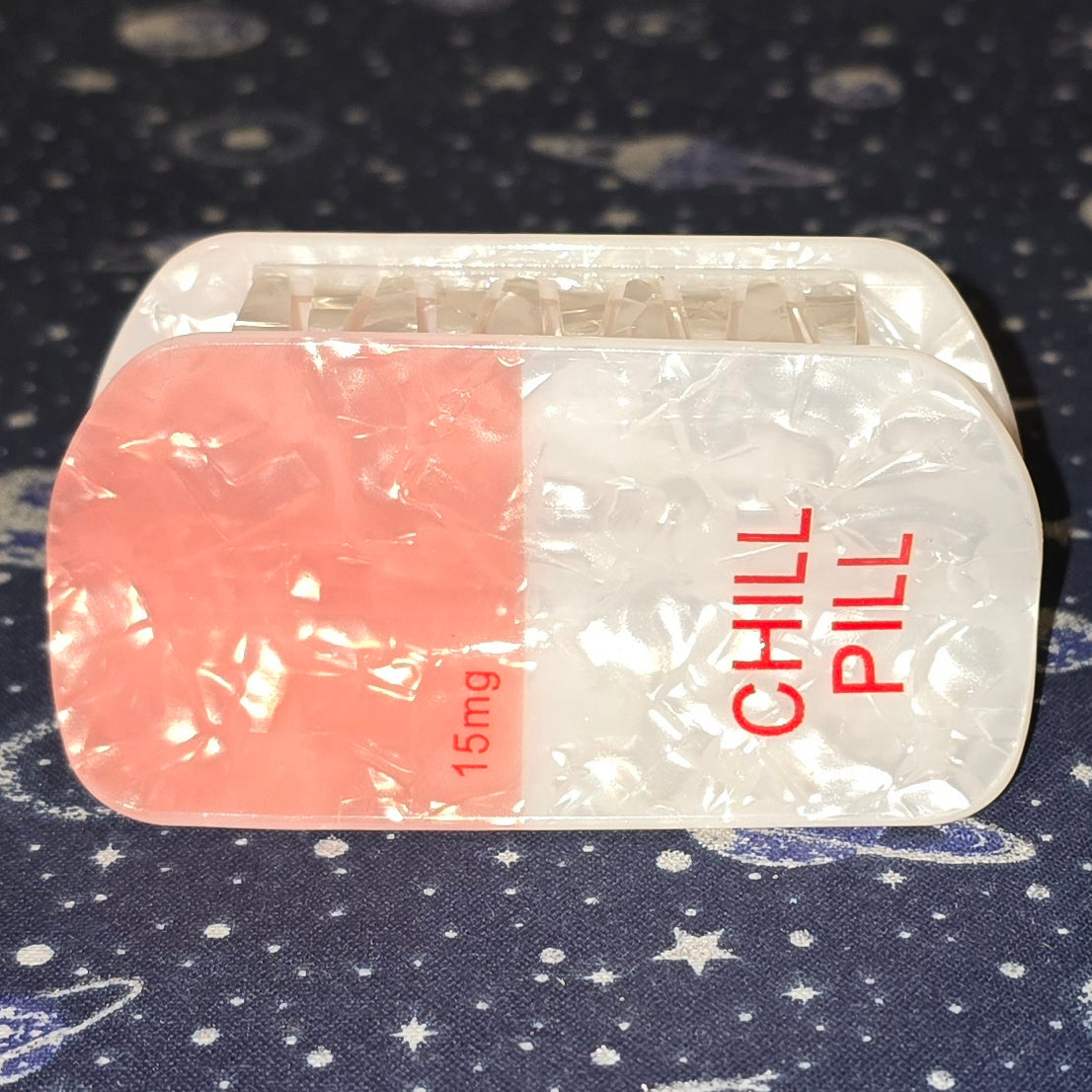 Acrylic Hair Claw Clip Chill Pill