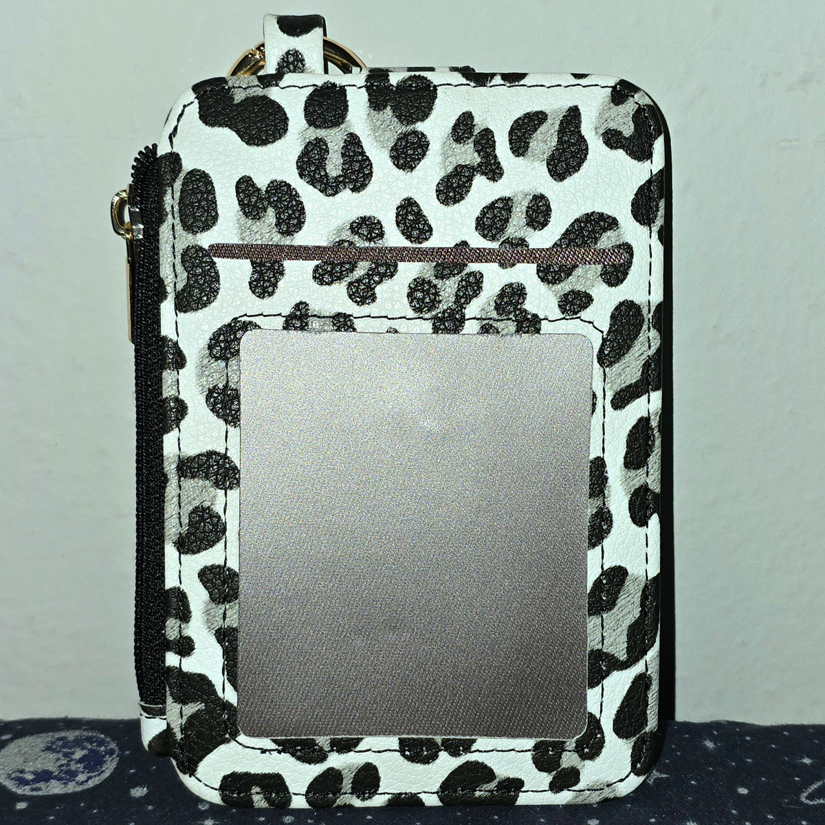 Card Holder Wallet White Leopard