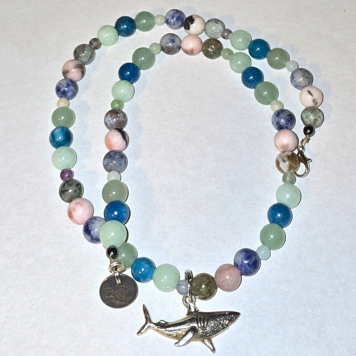 Handmade Natural Stone Necklace Shark