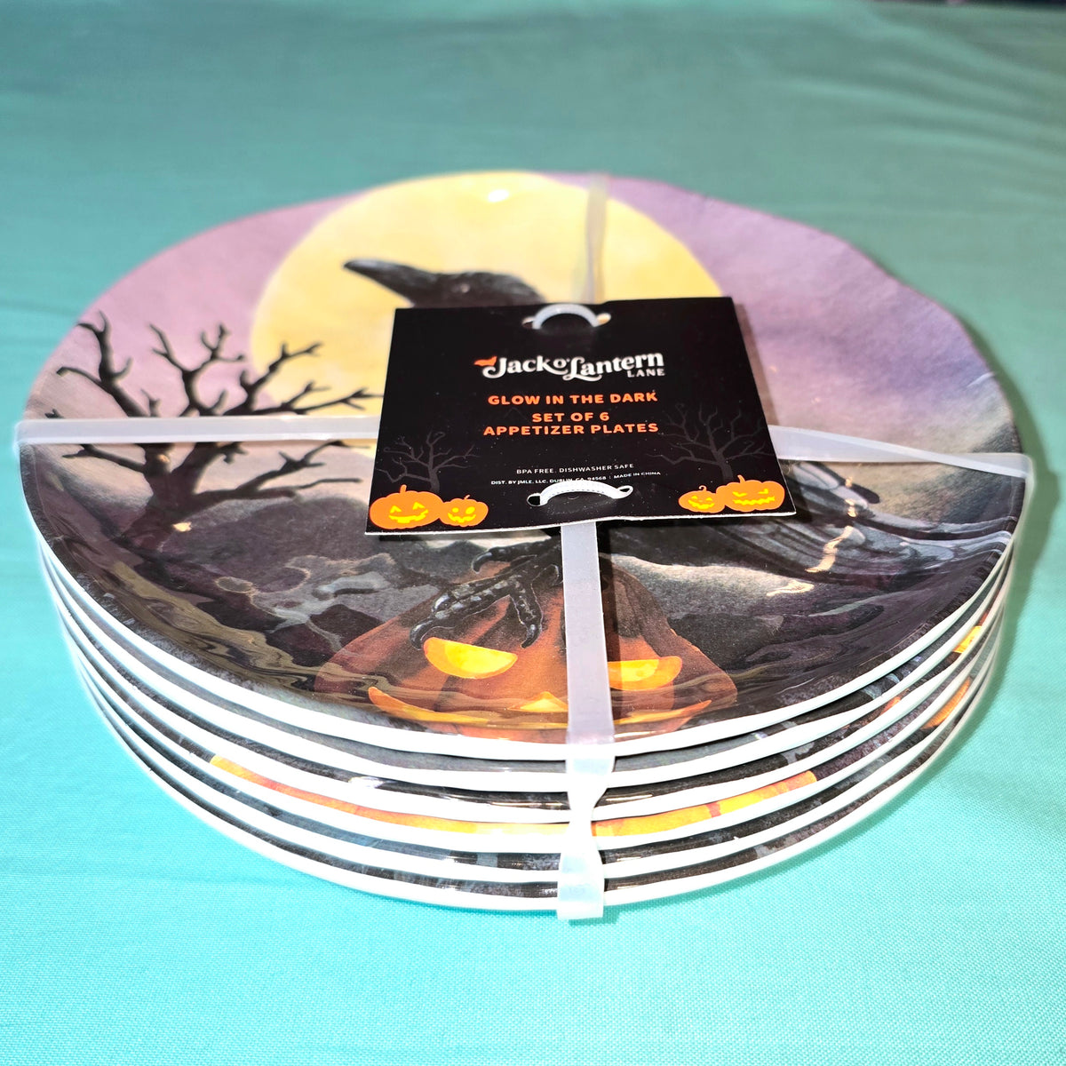 Glow in the Dark Appetizer Plates Crow