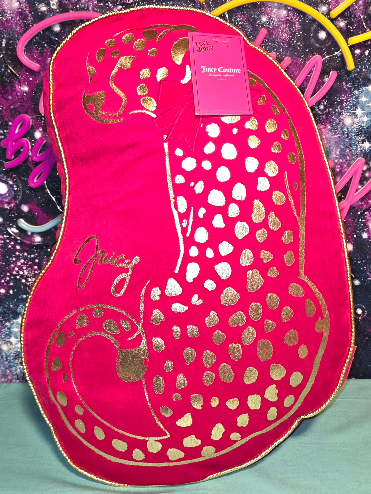 Juicy Couture Pink Leopard Decorative Pillow