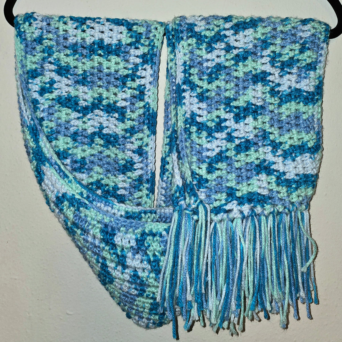 Handmade Crochet Scarf Teal