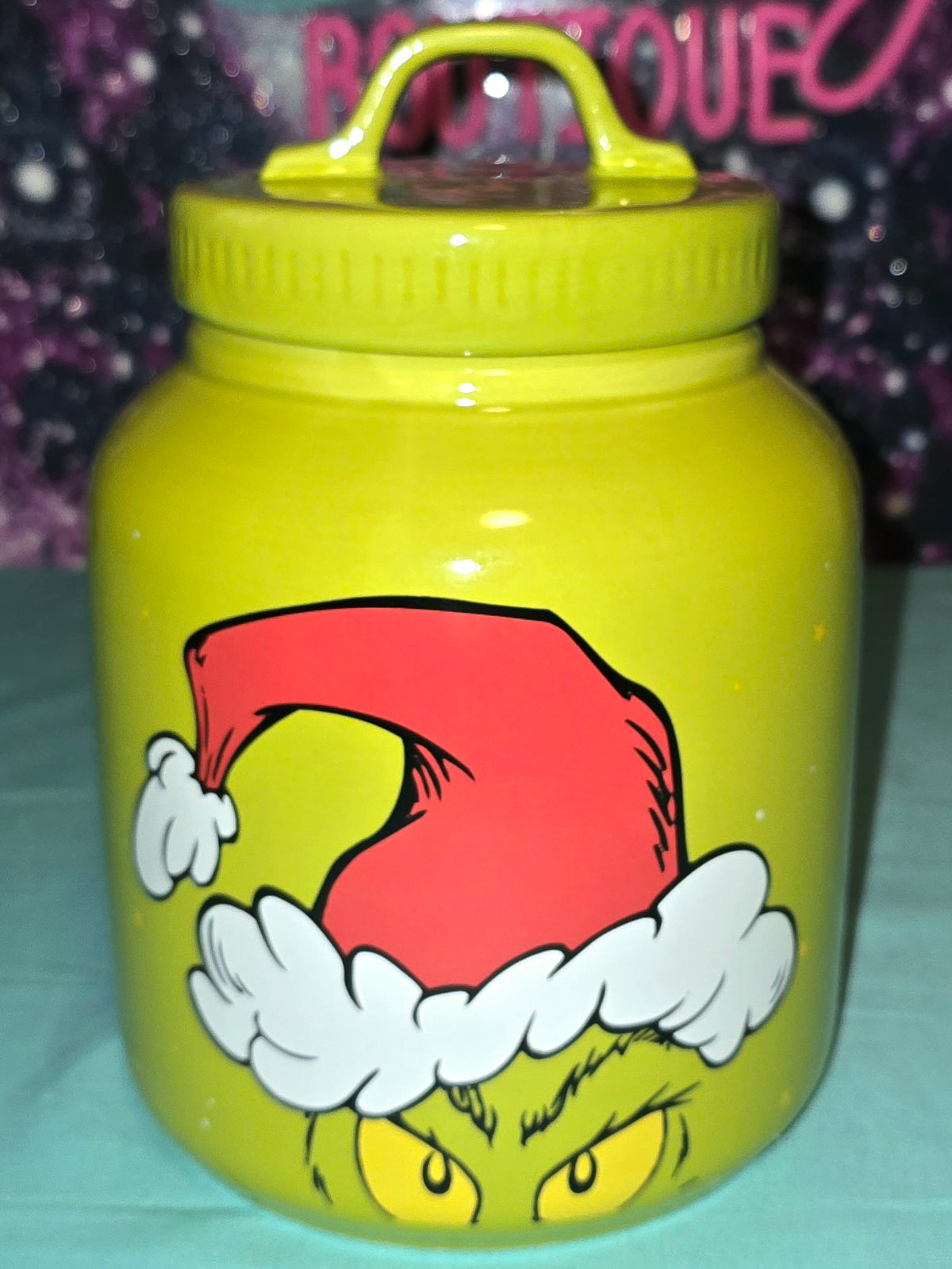 Christmas Grinch Cookie Jar