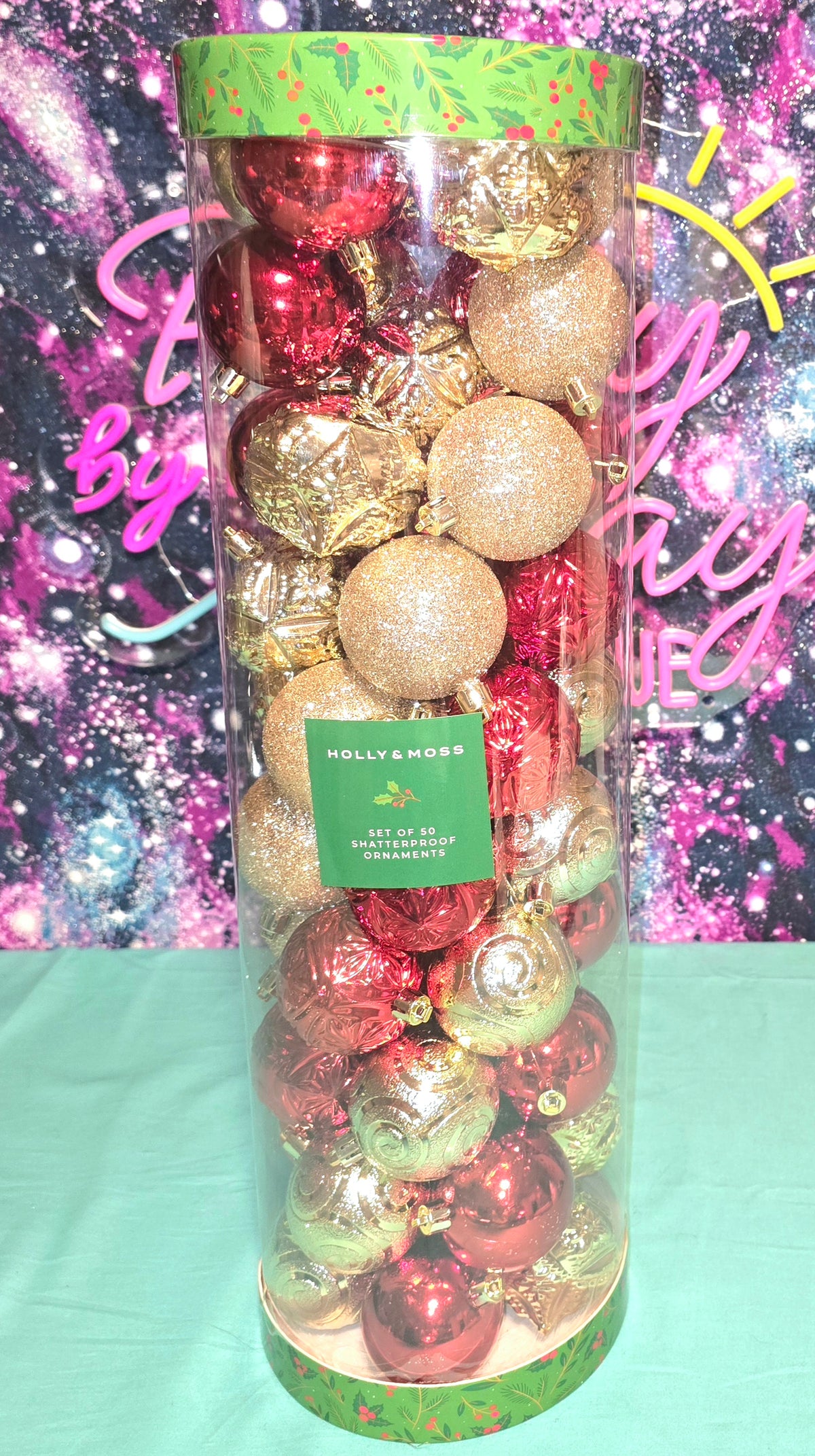 Christmas Ornaments Red & Gold 50pc