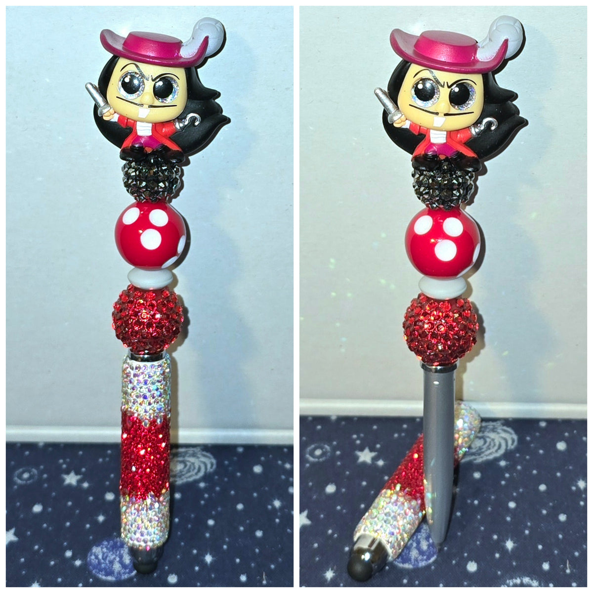 Handmade Doorable Beaded Pen Captain Hook