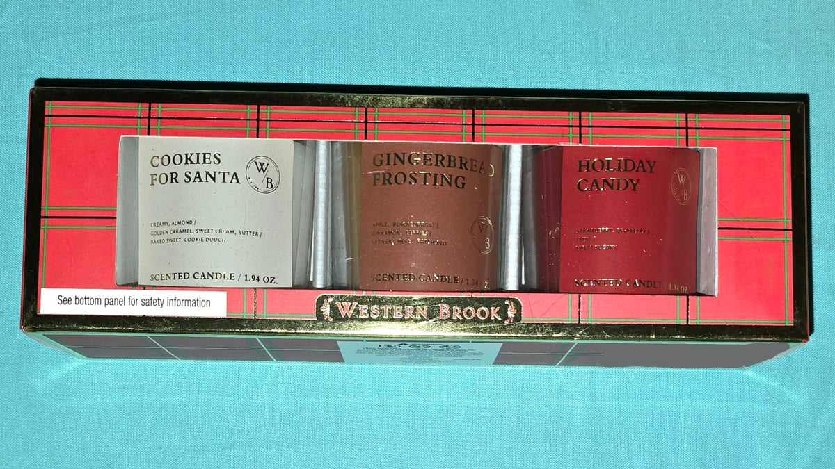 Christmas Candles 3pc set