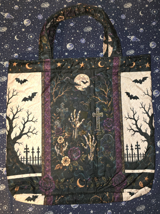 Quilted Tote Bag Graveyard