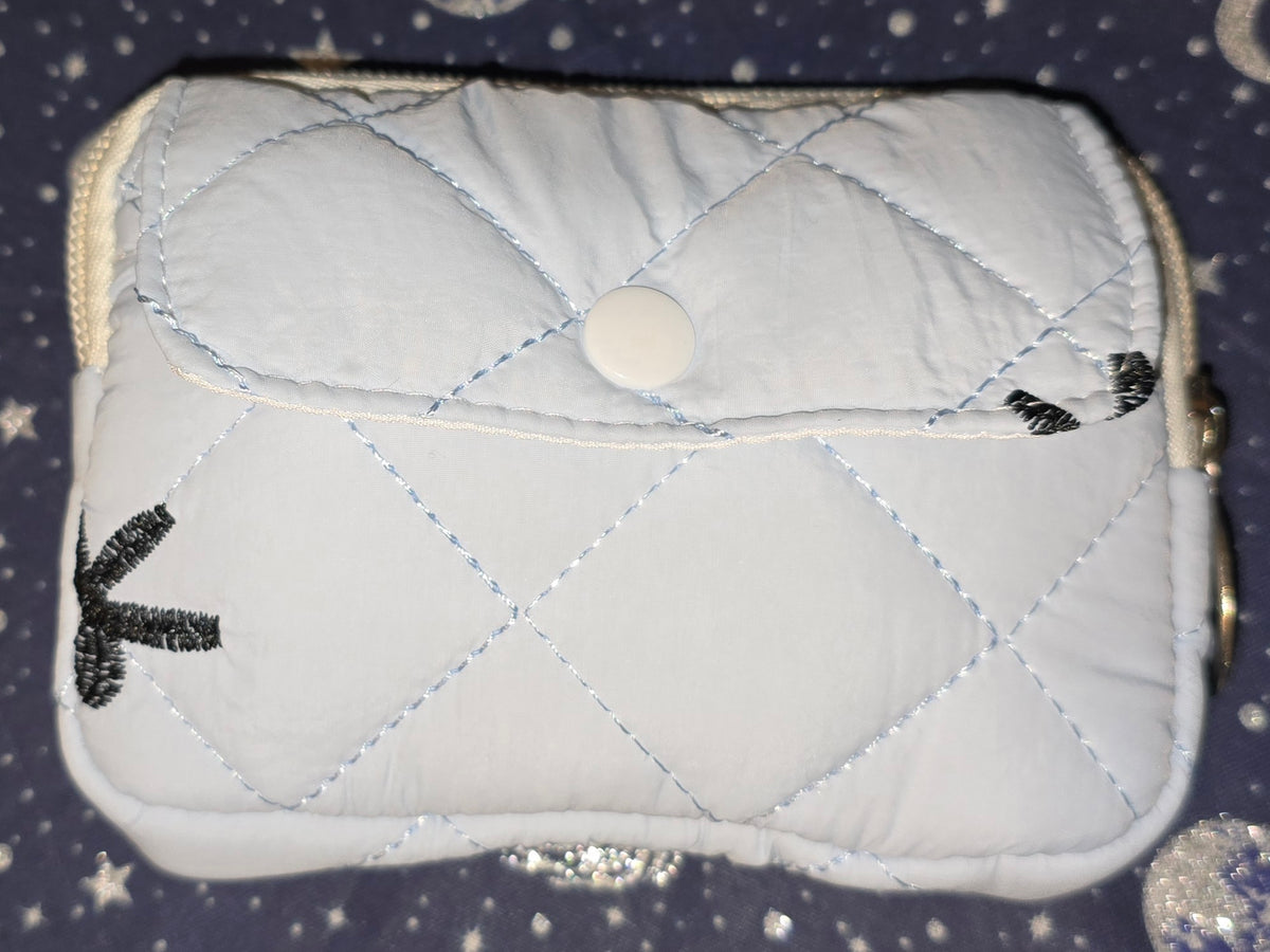 Quilted Coin Purse Blue