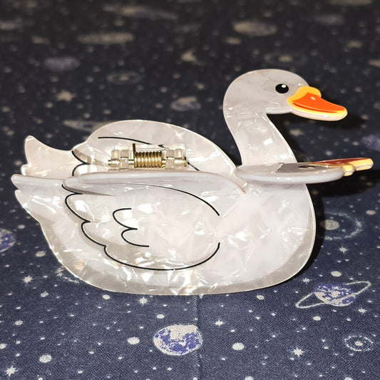 Acrylic Hair Claw Clip Swan