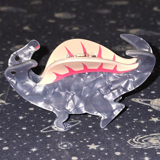 Acrylic Hair Claw Clip Purple Dino