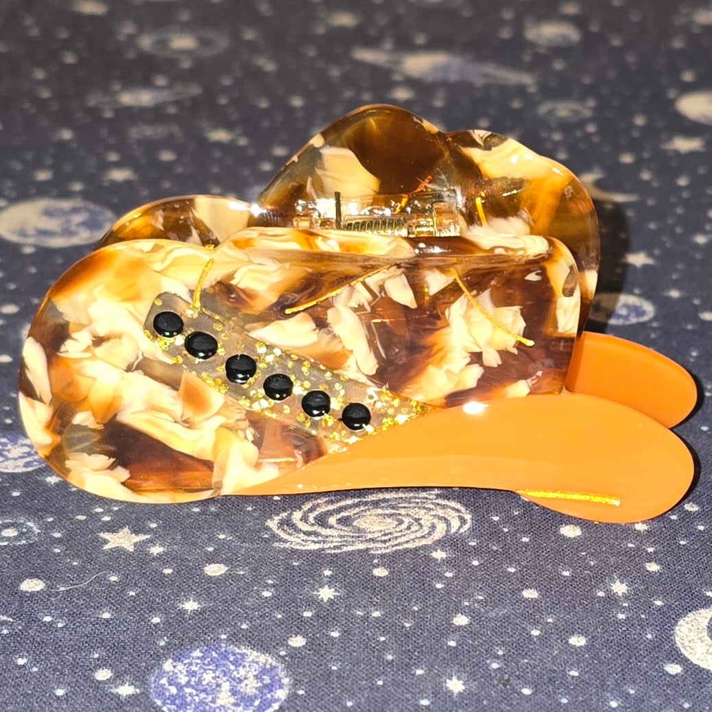 Acrylic Hair Claw Clip Cowboy Hat