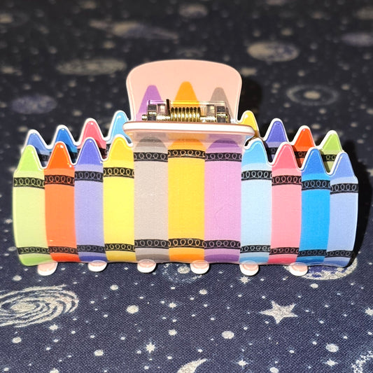 Acrylic Hair Claw Clip Crayons