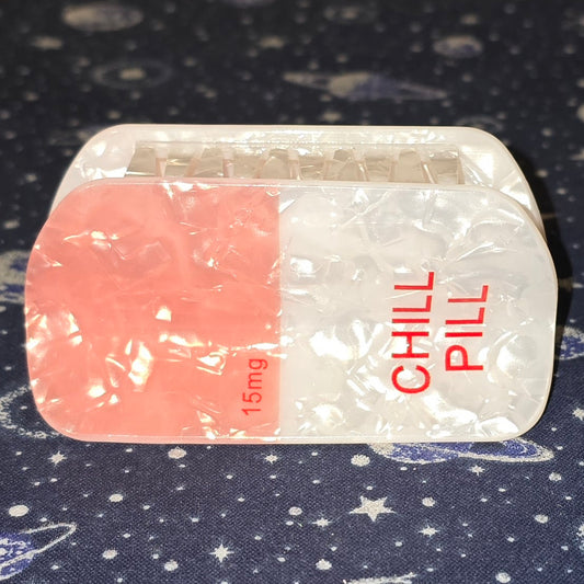 Acrylic Hair Claw Clip Chill Pill