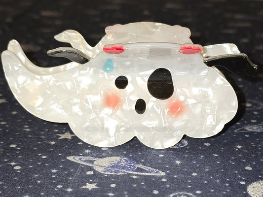 Acrylic Hair Claw Clip Ghost