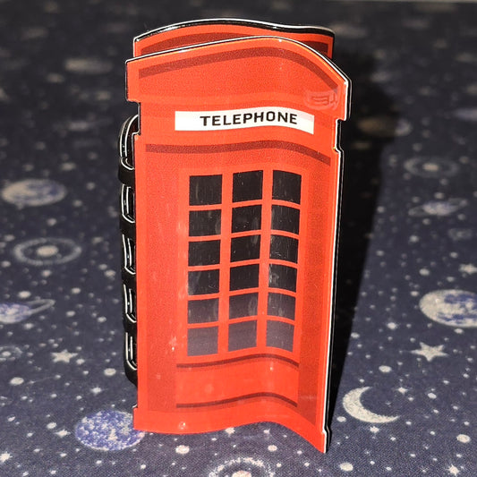 Acrylic Hair Claw Clip Telephone Booth