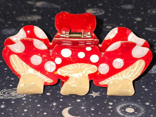 Acrylic Hair Claw Clip Toadstools