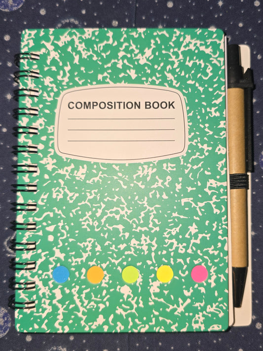 Composition Spiral Notebook Set Teal