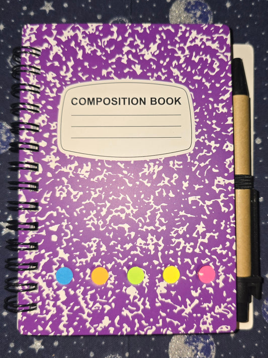 Composition Spiral Notebook Set Purple