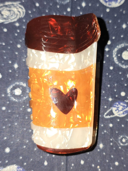 Acrylic Hair Claw Clip Coffee Cup