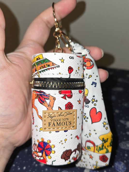 Bucket Coin Purse Circus White