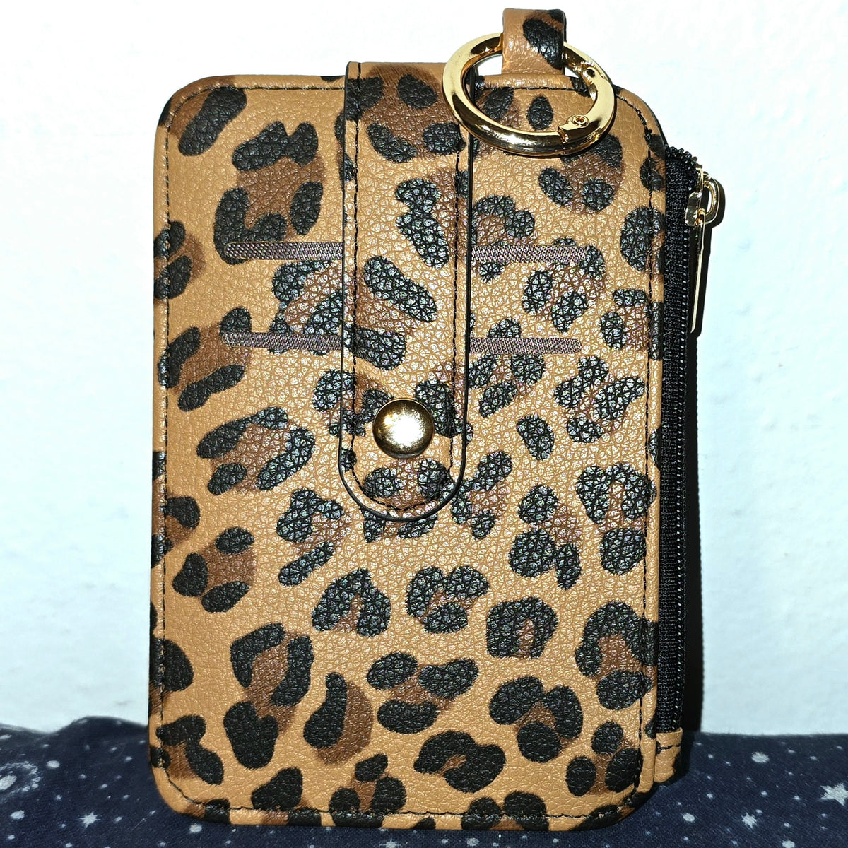Card Holder Wallet Brown Leopard
