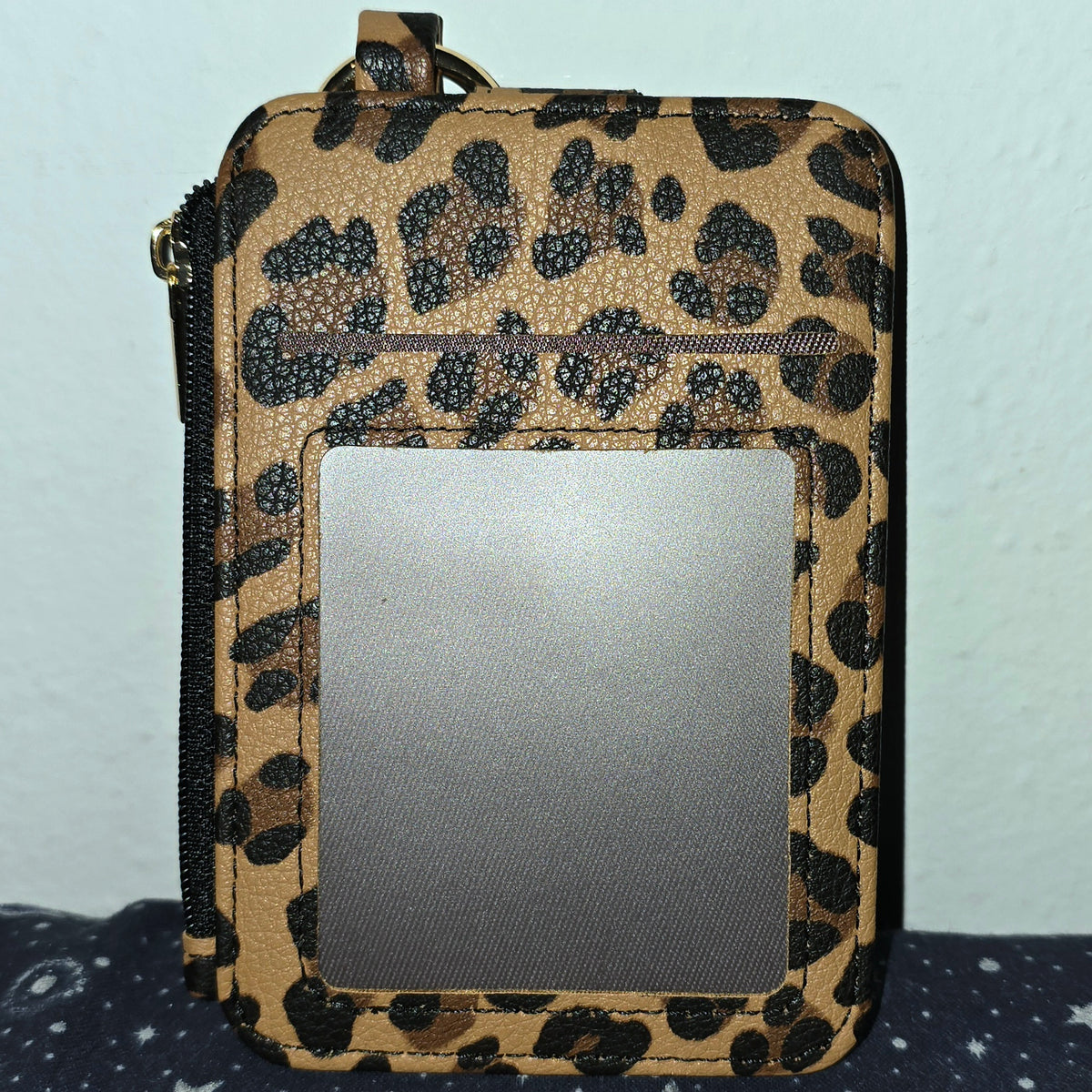Card Holder Wallet Brown Leopard