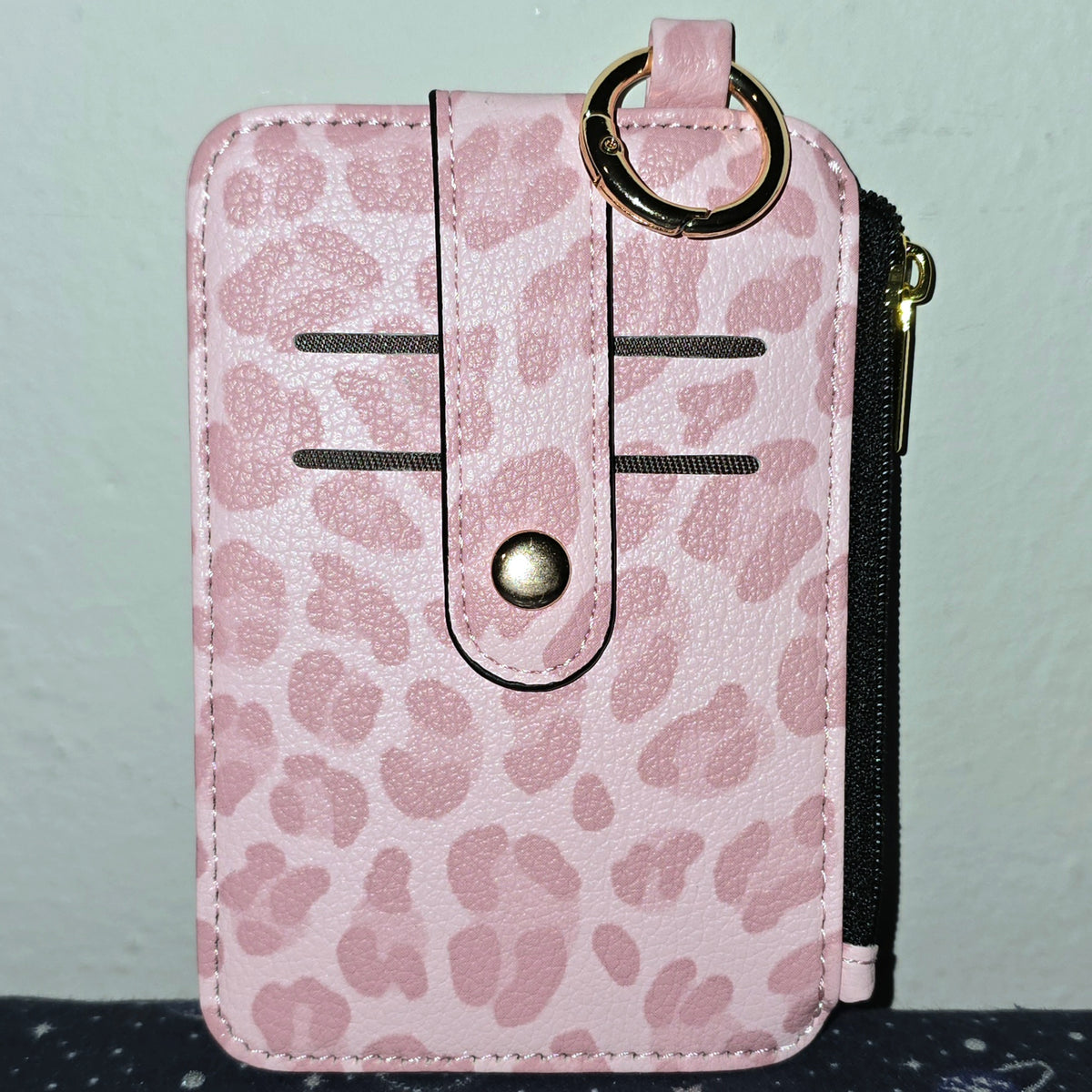 Card Holder Wallet Pink Leopard