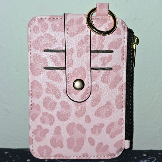 Card Holder Wallet Pink Leopard