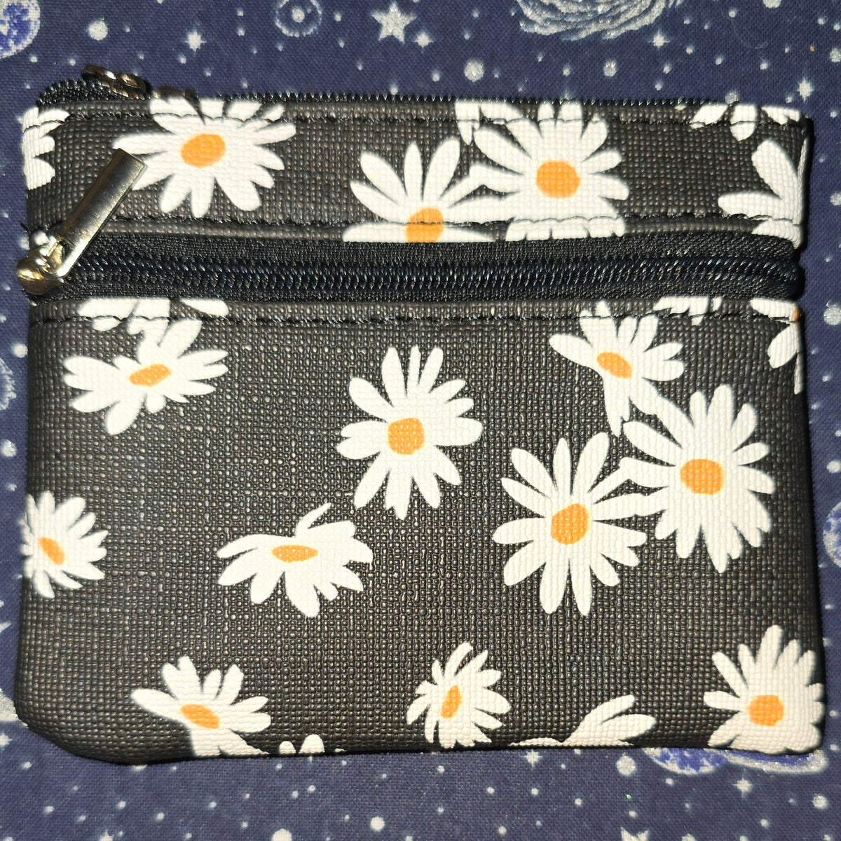 Flower Coin Purse Black
