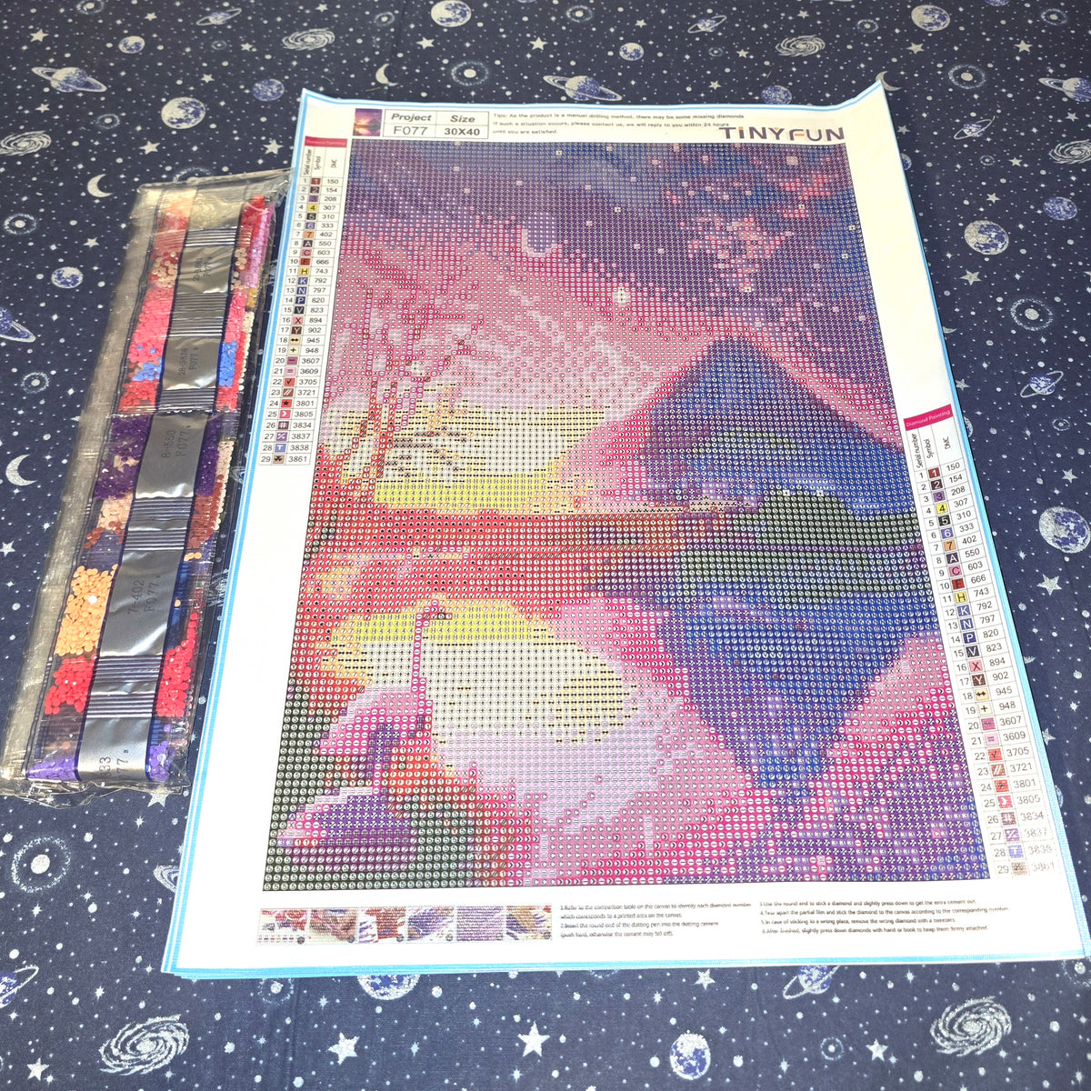 Diamond Painting Pink Night
