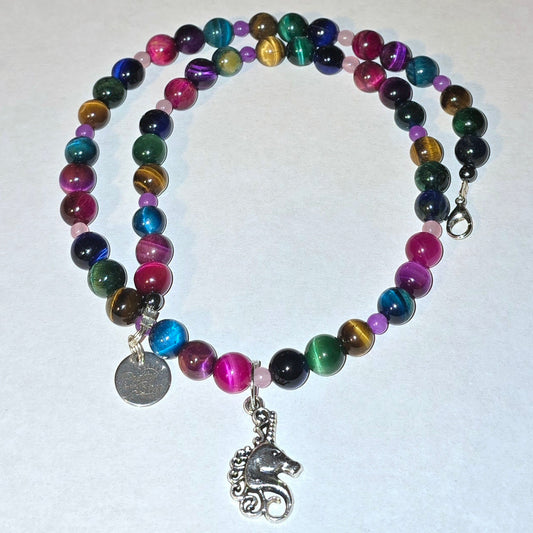 Handmade Natural Stone Necklace Unicorn