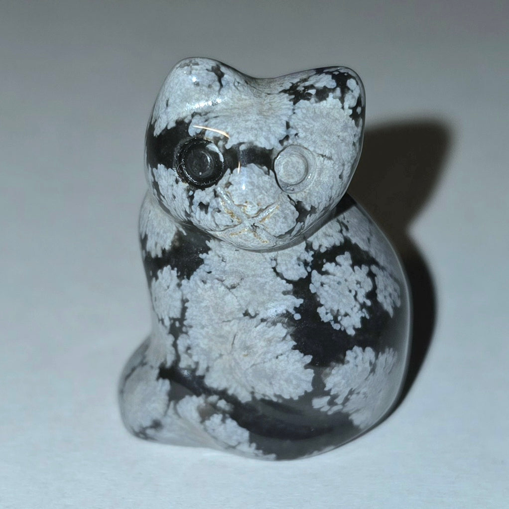 Natural Stone Cat Figurine