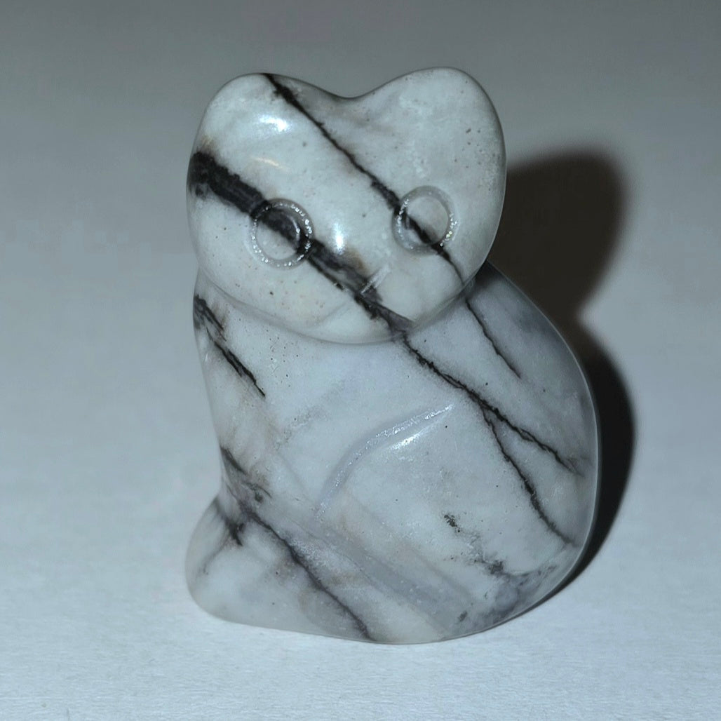 Natural Stone Cat Figurine