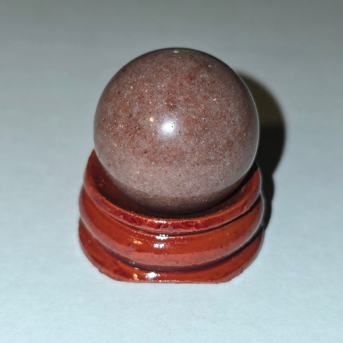Natural Stone Sphere & Wood Stand
