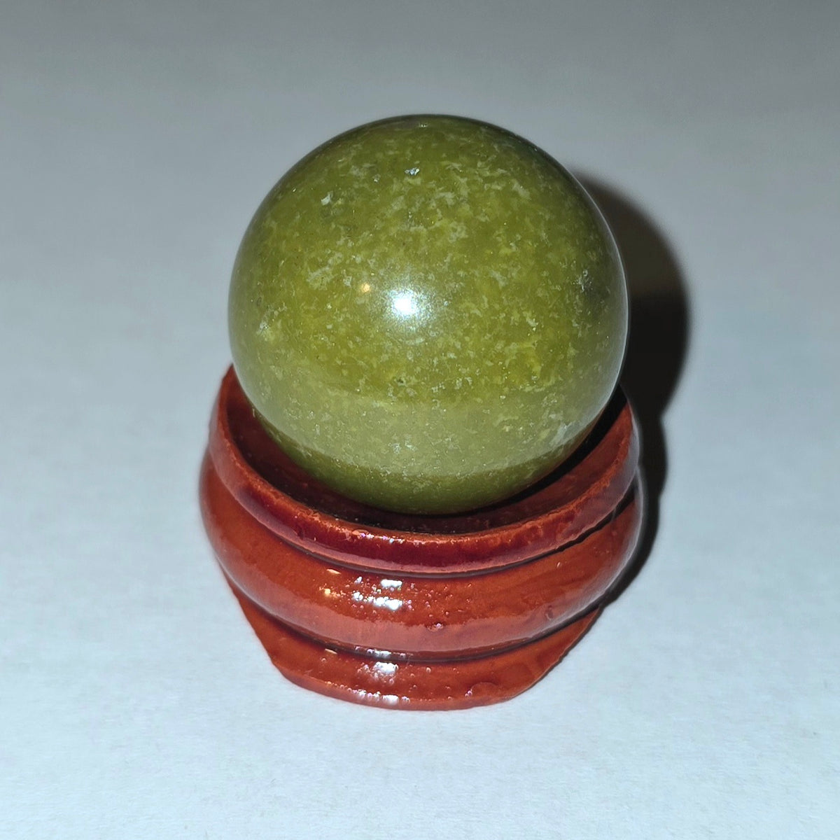 Natural Stone Sphere & Wood Stand