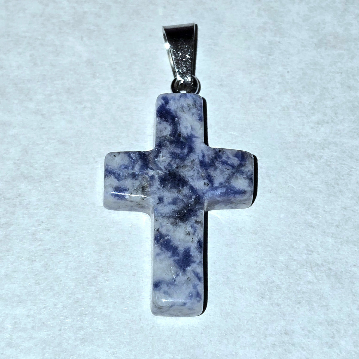 Natural Stone Cross Pendant