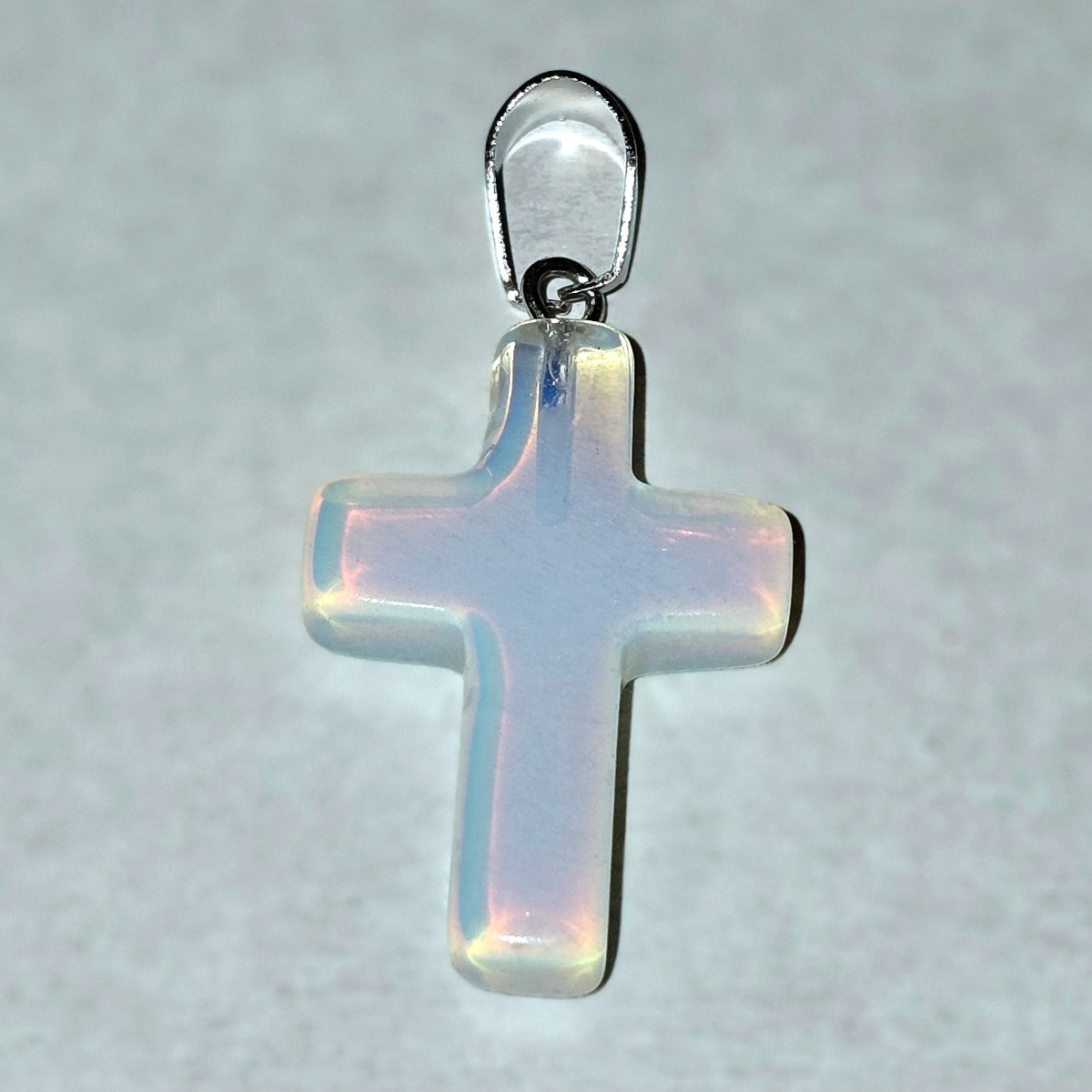 Natural Stone Cross Pendant