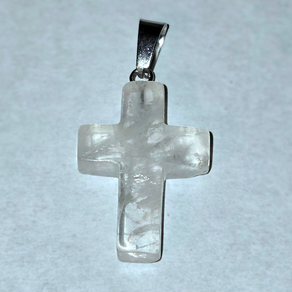 Natural Stone Cross Pendant