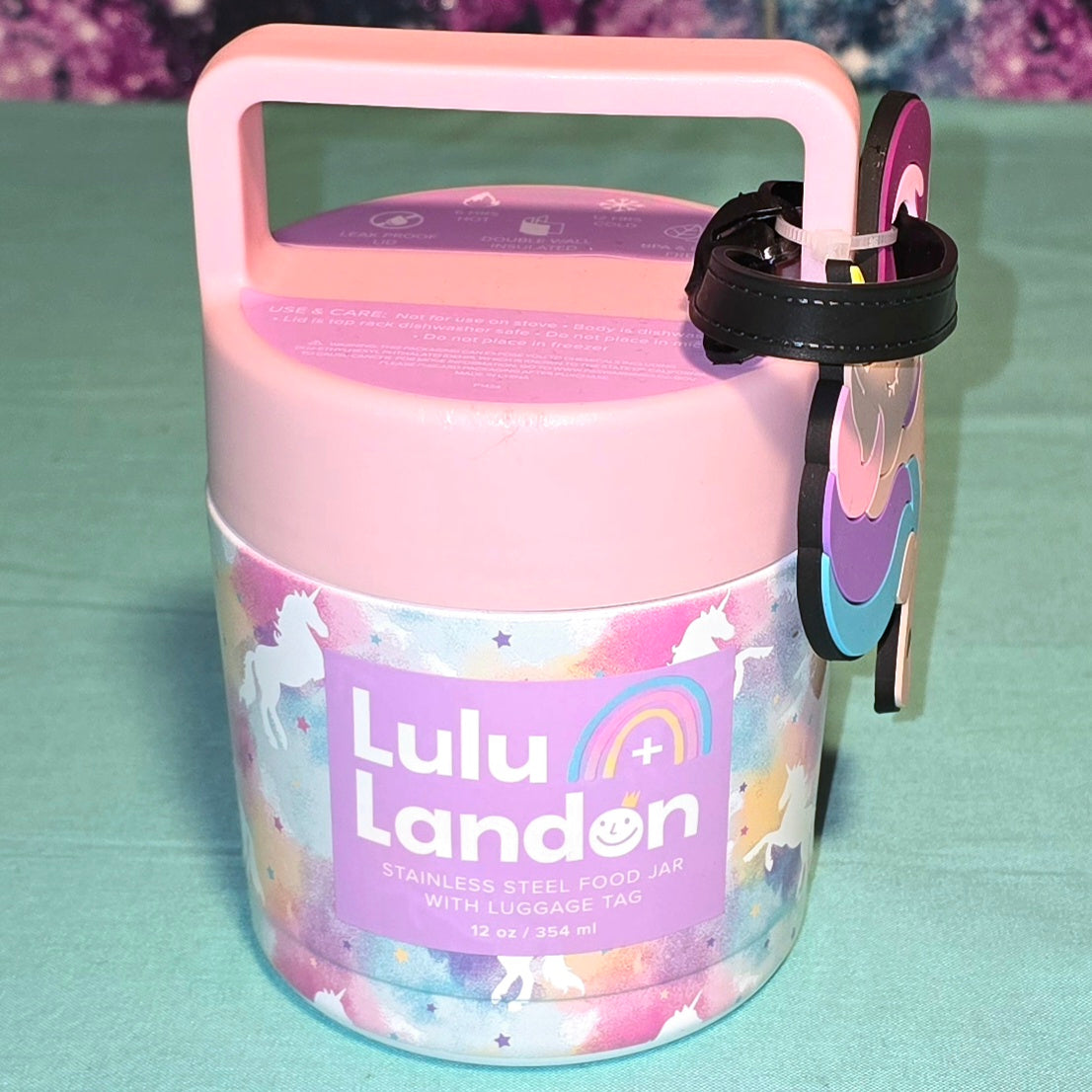 Stainless Steel Food Jar w/Luggage Tag