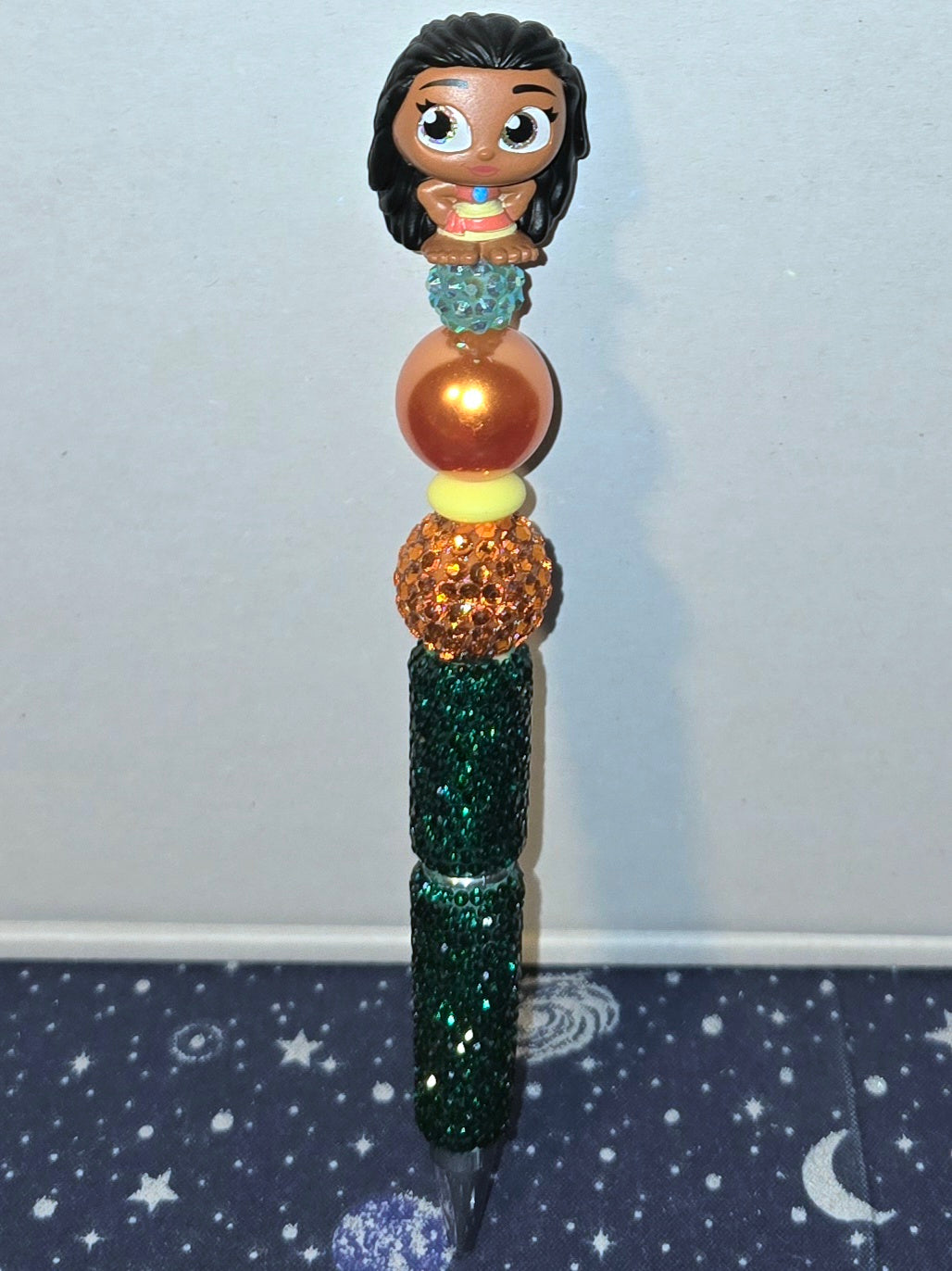Handmade Doorable Beaded Pen Moana
