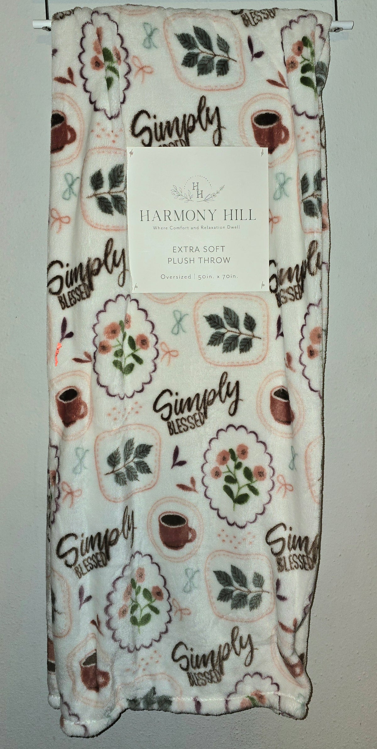 Simply Blessed Extra Soft Plush Throw