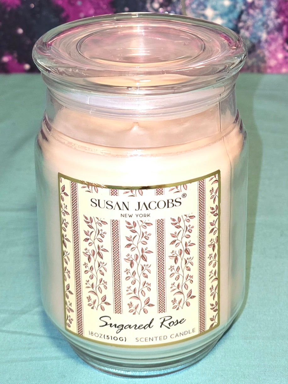 Susan Jacobs Sugared Rose Candle