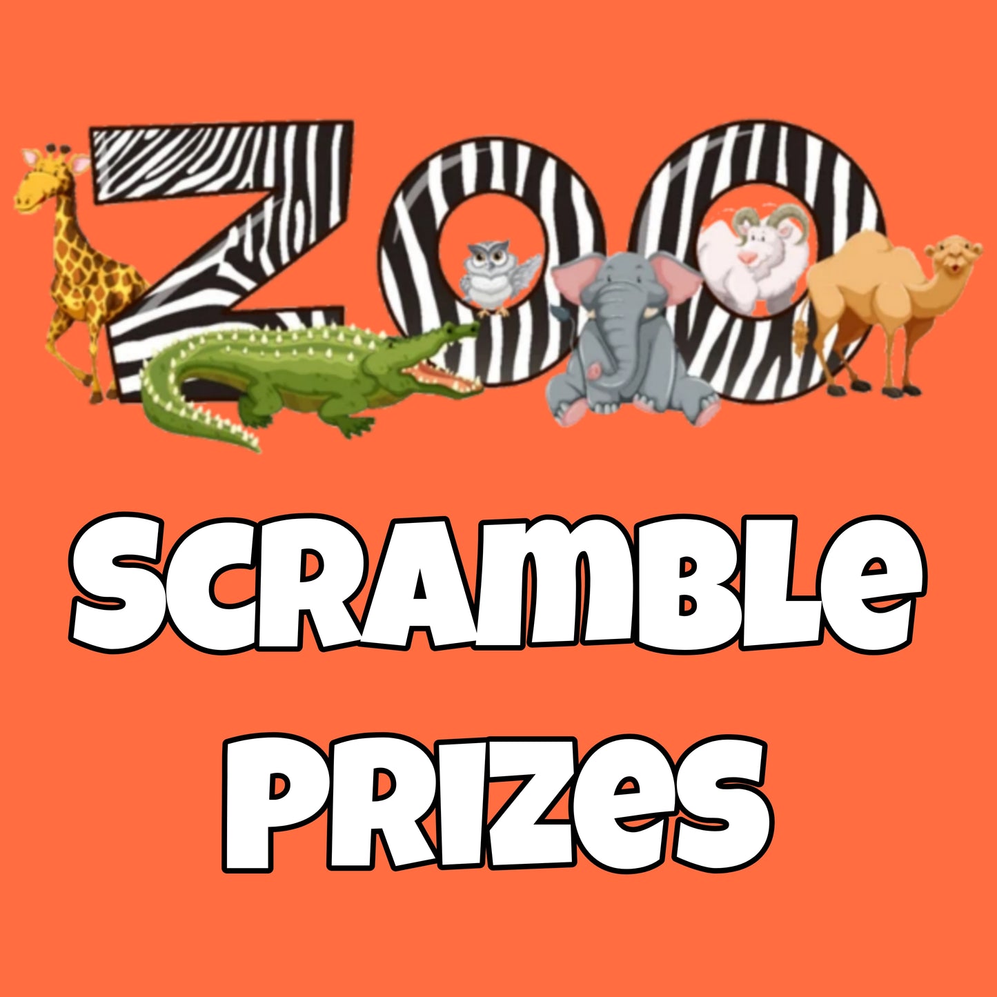 Zoo Scramble Prizes