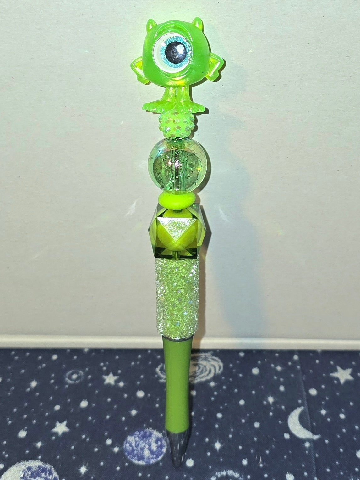 Handmade Doorable Beaded Pen Mike Wazowski